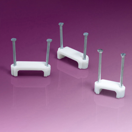 DOUBLE NAIL FLAT CABLE CLIPS